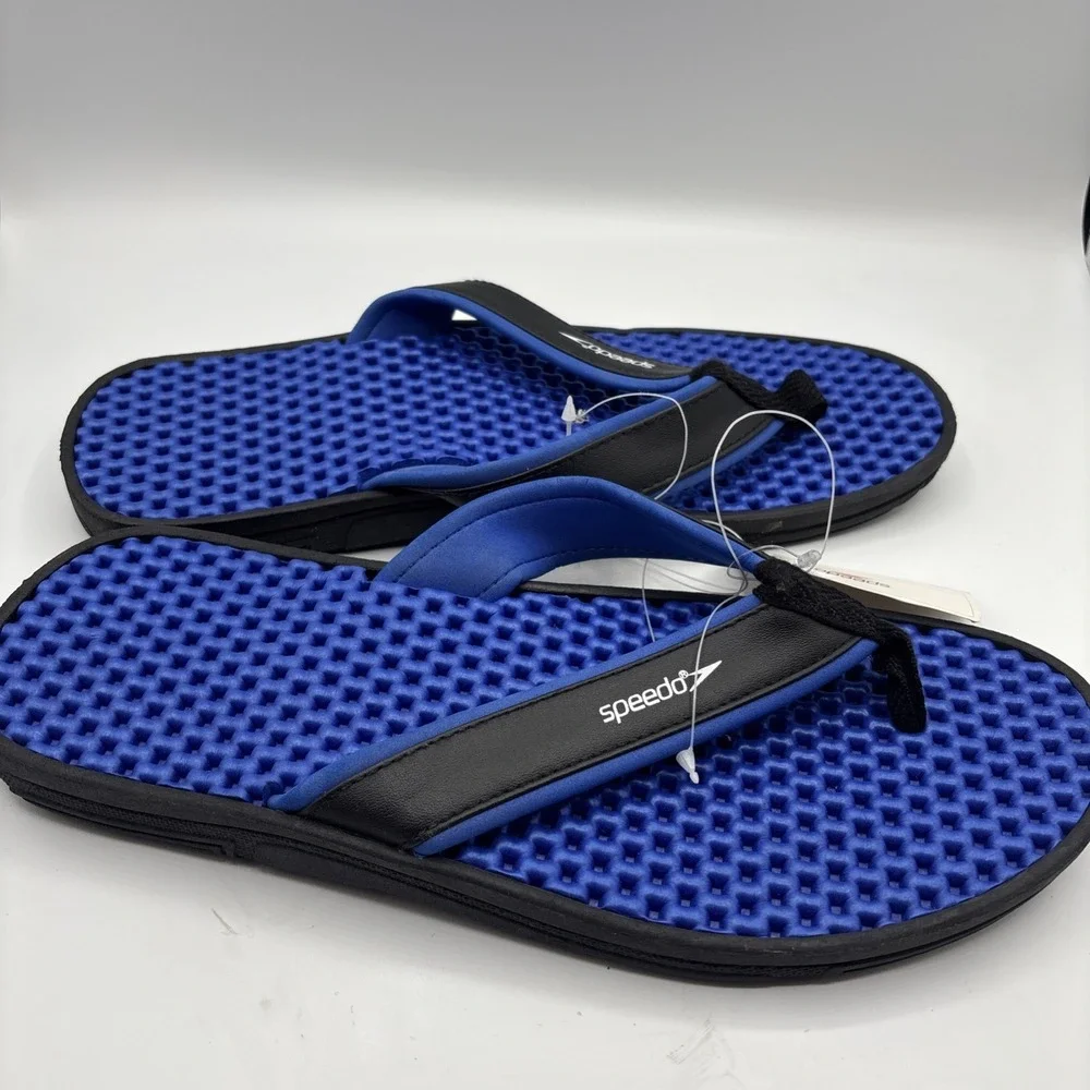Speedo Flip Flops Blue Black Speedo Sport Sandals Size 12 NWT *READ*